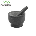 13x10cm Engraved Polished Granite Stone Mortar and Pestle